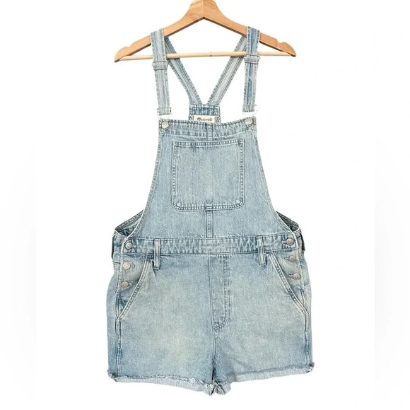 MADEWELL Adirondack Short Overalls in Phillips Wash SIZE Large - Picture 8 of 9